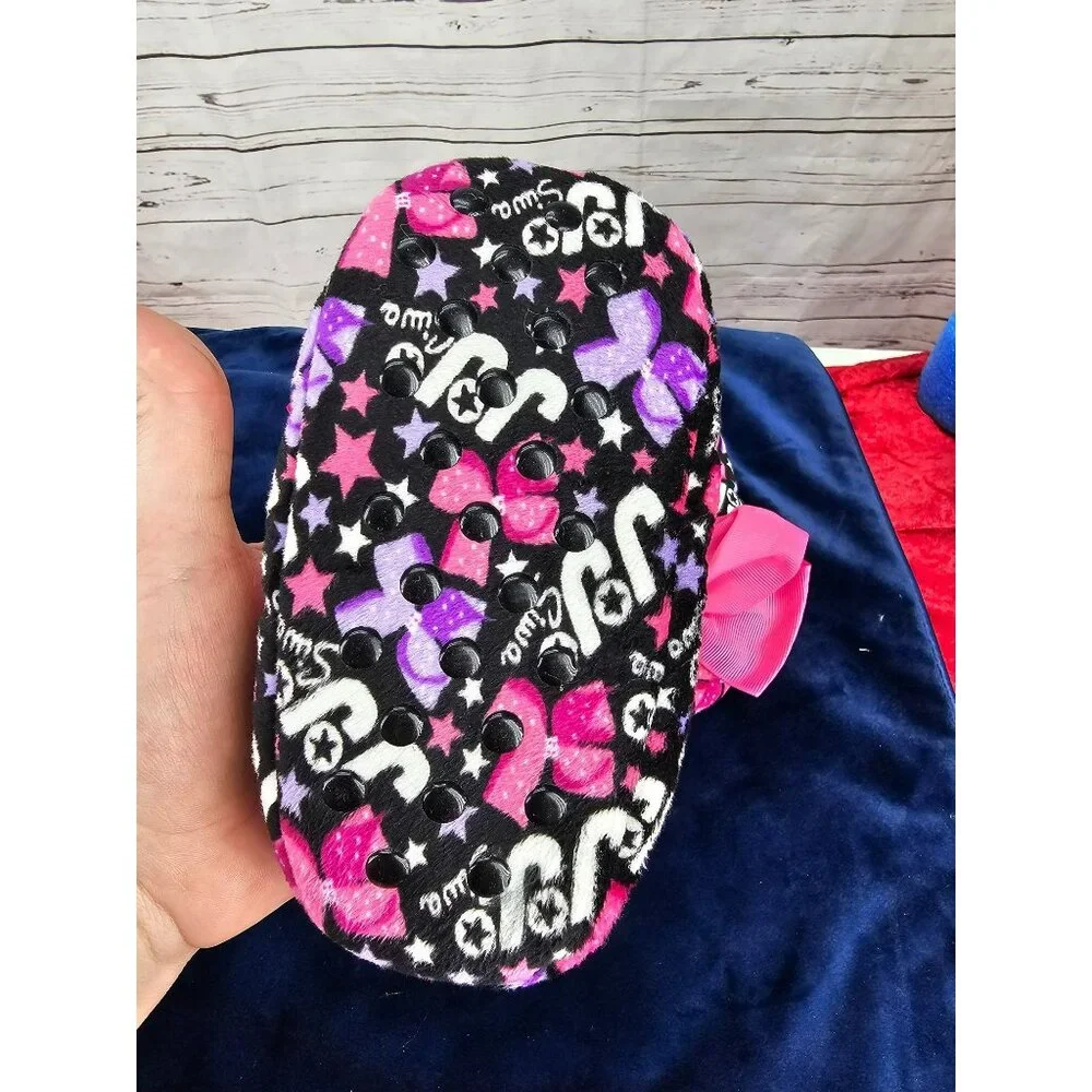 JoJo Siwa Girls Fuzzy‎ Slipper Socks Size 9/10 toddler